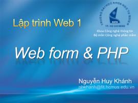 Lập trình web 1 - Web form và PHP