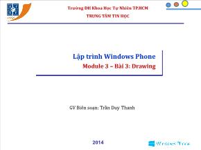 Lập trình Windows Phone - Module 3 – Bài 3: Drawing