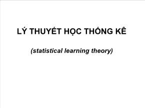 Lý thuyết học thống kê