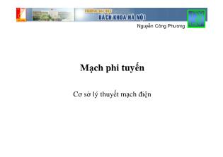 Mạch phi tuyến - Cơ sở lý thuyết mạch điện