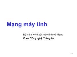 Mạng máy tính - Chương 2: Tầng ứng dụng