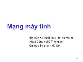 Mạng máy tính - Chương 3: Tầng giao vận