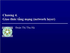 Mạng máy tính - Chương 4: Giao thức tầng mạng (network layer)