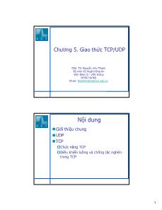 Mạng máy tính - Chương 5. Giao thức TCP/UDP