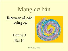 Mạng máy tính - Mạng cơ bản