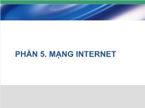 Mạng máy tính - Phần 5: Mạng internet