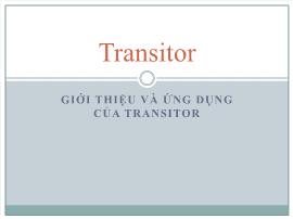 Máy điện - Transitor lưỡng cực