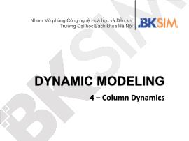 Mô phỏng công nghệ hóa học và dầu khí - Dynamic modeling