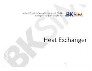Mô phỏng công nghệ hóa học và dầu khí - Heat exchanger