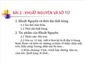 Ngôn ngữ học - Bài 2: Khuất nguyên và sở từ