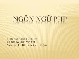 Ngôn ngữ PHP