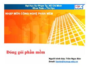 Nhập môn công nghệ phần mềm - Đóng gói phần mềm