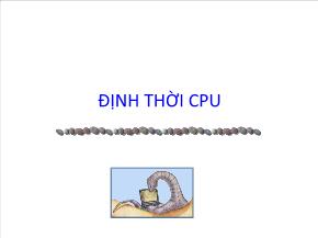 Phần cứng máy tính - Định thời CPU