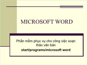 Phần mềm phục vụ cho công việc soạn thảo văn bản