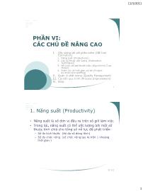 Phần VI: Các chủ đề nâng cao