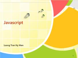 Phát triển ứng dụng Web – Web Programming - Javascript