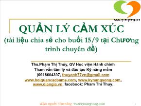 Quản lý cảm xúc