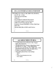 Quản trị mạng - Chương 4:  i/o interface bus overview
