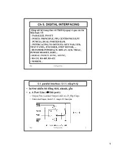 Quản trị mạng - Chương 5: Digital interfacing