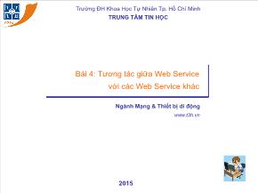 Quản trị web - Bài 4: Tương tác giữa Web Service với các Web Service khác