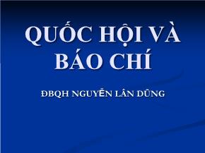 Quốc hội và báo chí