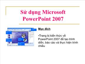 Sử dụng Microsoft PowerPoint 2007