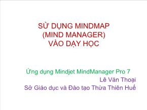 Sử dụng mindmap (mind manager) vào dạy học