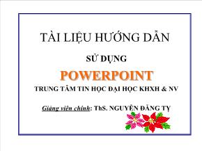 Tài liệu hướng dẫn sử dụng powerpoint