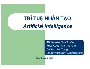 Tài liệu Trí tuệ nhân tạo