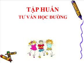 Tập huấn tư vấn học đường