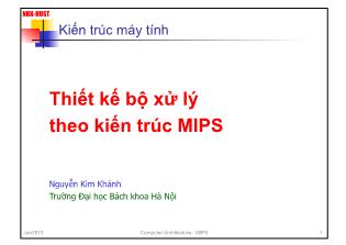 Thiết kế bộ xử lý theo kiến trúc MIPS