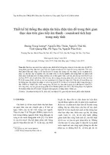 Thiết kế hệ thống thu nhận tín hiệu điện tâm đồ trong thời gian thực dựa trên giao tiếp âm thanh - Soundcard tích hợp trong máy tính