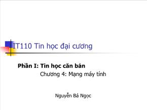 Tin học đại cương - Chương 4: Mạng máy tính