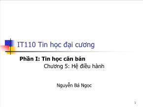 Tin học đại cương - Chương 5: Hệ điều hành