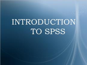 Tin học đại cương - Introduction to spss