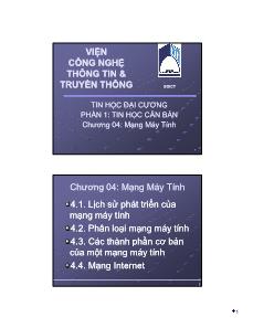 Tin học đại cương - Phần 1: Tin học căn bản - Chương 04: Mạng máy tính