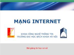 Tin học nâng cao - Mạng internet