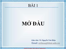 Toán học - Bài 1: Mở đầu