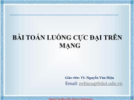 Toán học - Bài toán luồng cực đại trên mạng