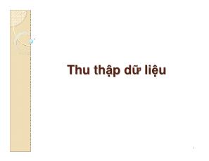 Toán học - Thu thập dữ liệu