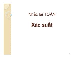 Toán học - Xác suất