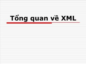 Tổng quan về XML