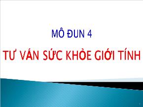 Tư vấn sức khỏe giới tính