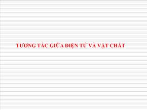 Tương tác giữa điện tử và vật chất