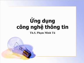 Ứng dụng công nghệ thông tin