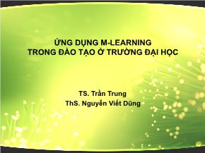 Ứng dụng M - Learning trong đào tạo ở trường đại học