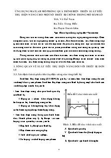 Ứng dụng matlab mô phỏng quá trình biến thiên suất tiêu thụ điện năng cho một số thiết bị chính trong mỏ hầm lò