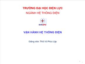 Vận hành hệ thống điện