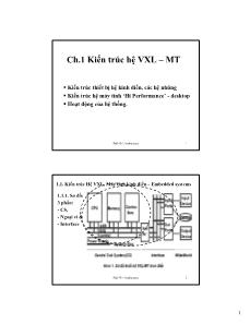 Vi xử lý - Máy tính - Chương 1: Kiến trúc hệ vi xử lý - Máy tính