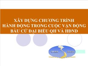 Xây dựng chương trình hành động trong cuộc vận động bầu cử đại biểu quốc hội và hội đồng nhân dân